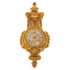 French Mid 19th Century Louis XVI St. Ormolu Cartel Clock, Signed ‘Pons’