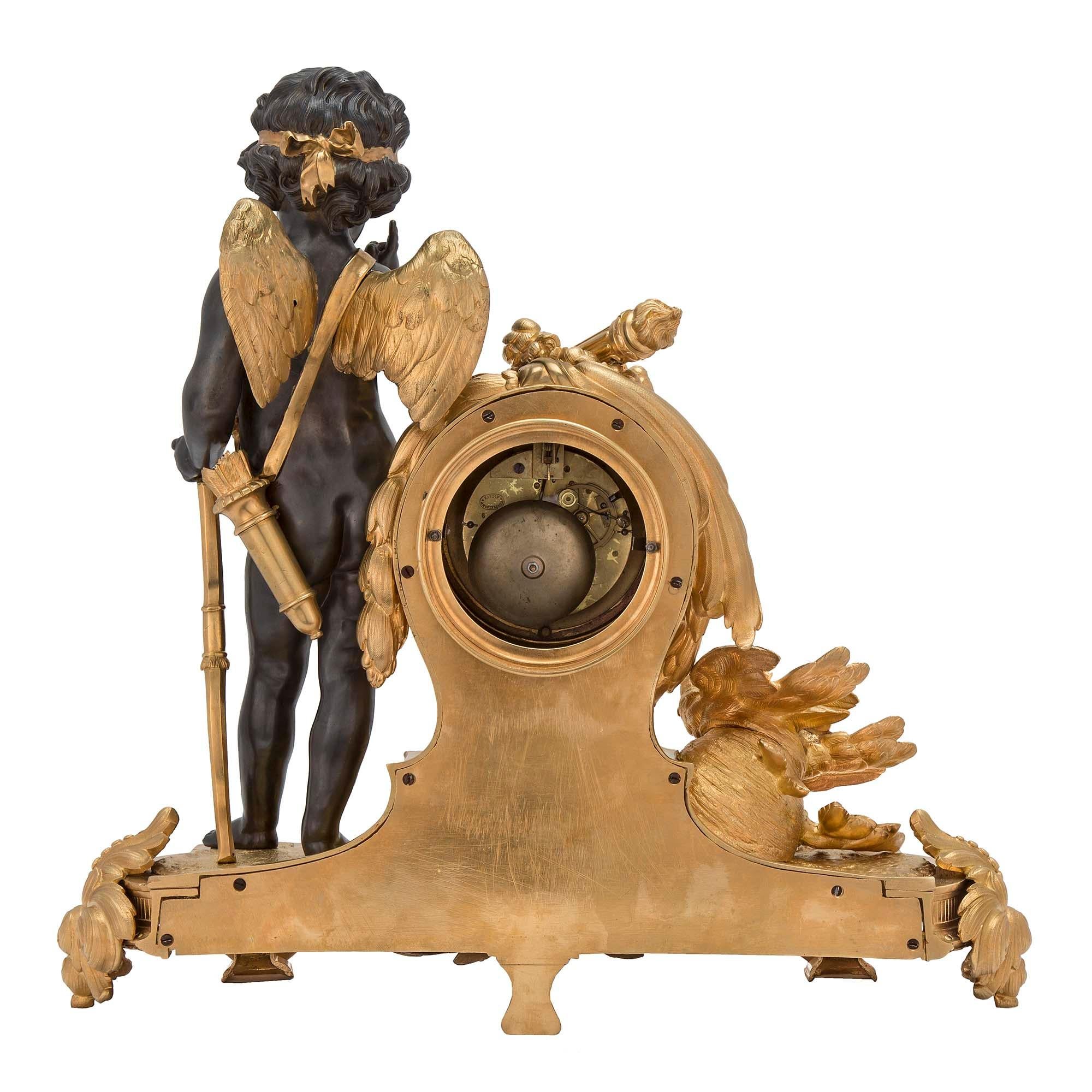 French Mid 19th Century Louis XVI St. Ormolu Clock, by Bardon, Montpellier In Good Condition For Sale In West Palm Beach, FL