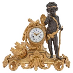 Antique French Mid 19th Century Louis XVI St. Ormolu Clock, by Bardon, Montpellier