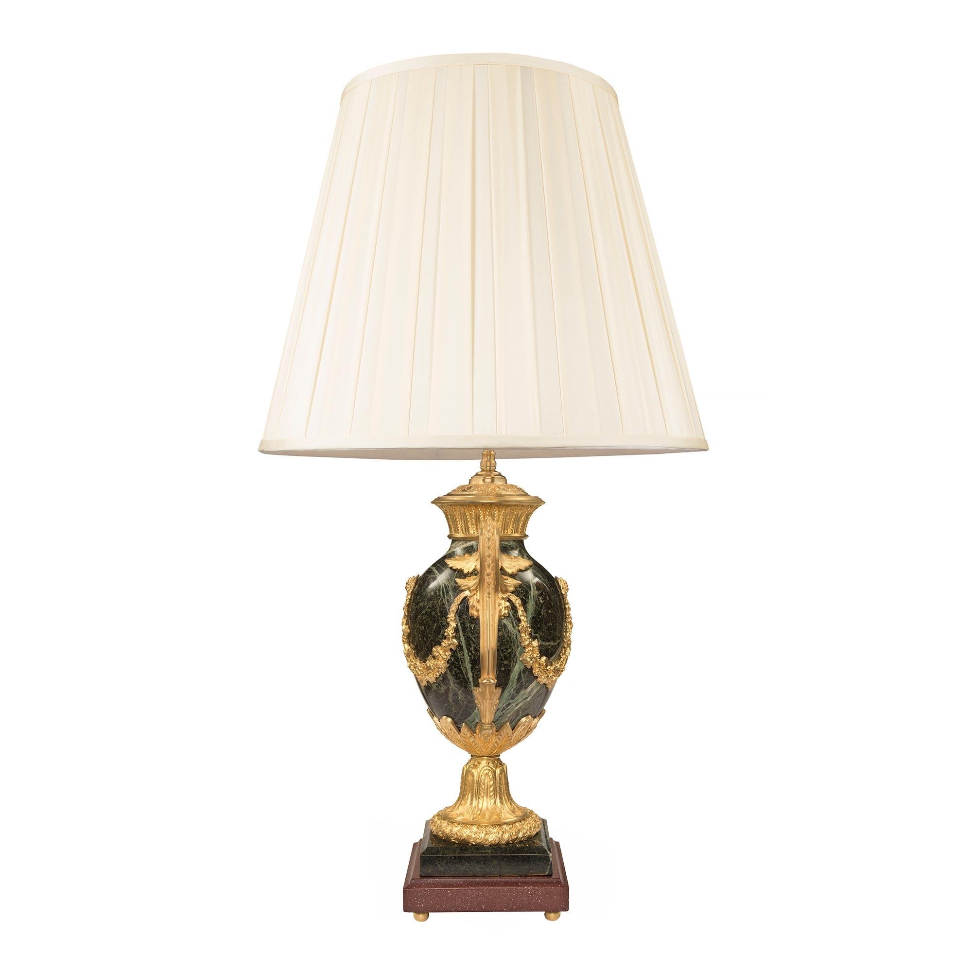 French Mid 19th Century Louis XVI St. Single Lamp In Good Condition In West Palm Beach, FL
