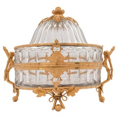 French Mid-19th Century Louis XVI Style Baccarat Crystal and Ormolu Coffret