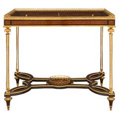 French Mid-19th Century Louis XVI Style Kingwood and Ormolu Display Table