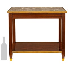 Niedriger rechteckiger Mahagoni-Tisch im Louis-XVI-Stil aus der Mitte des 19. Jahrhunderts