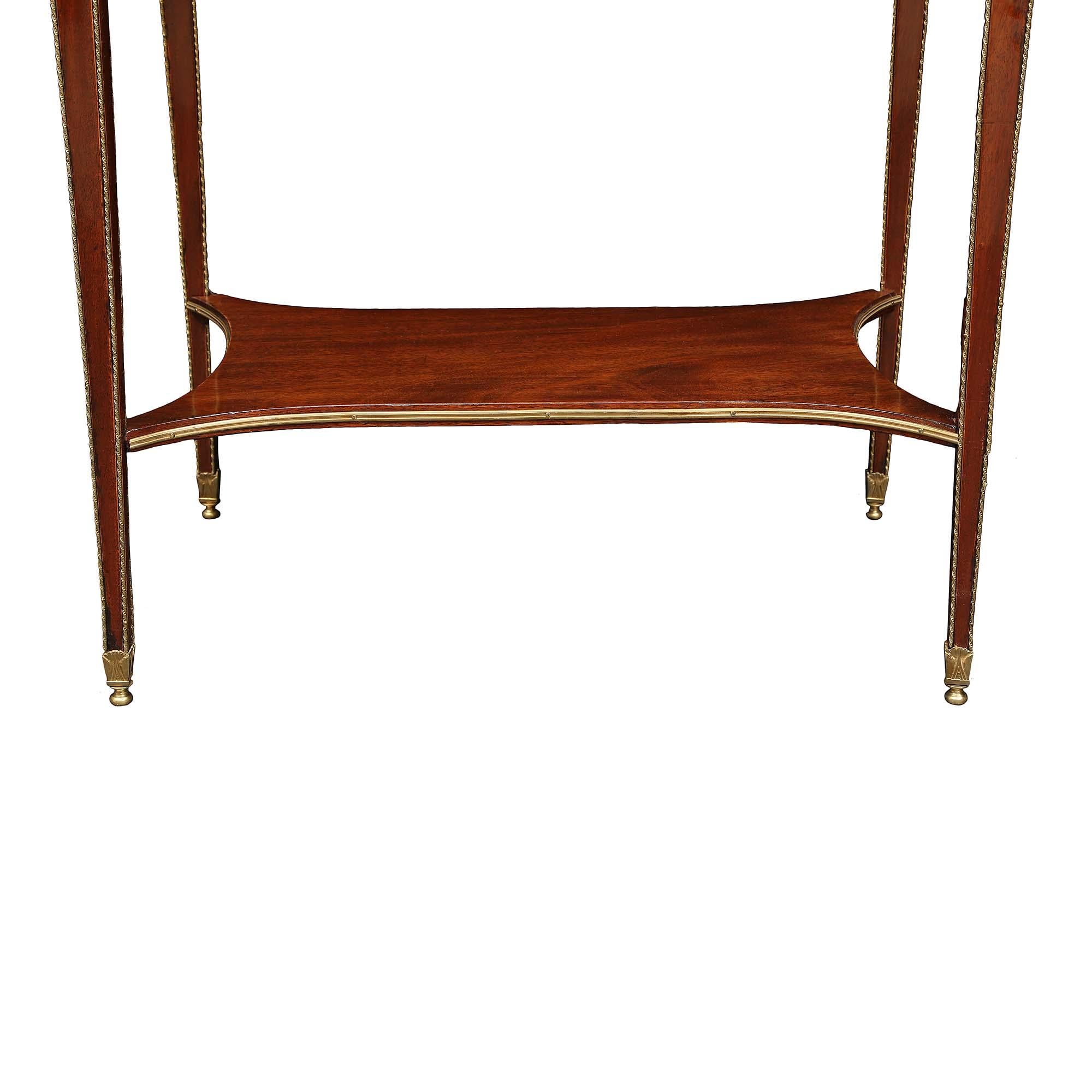 French Mid-19th Century Louis XVI Style Mahogany Rectangular Side Table For Sale 3