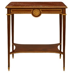 French Mid-19th Century Louis XVI Style Mahogany Rectangular Side Table