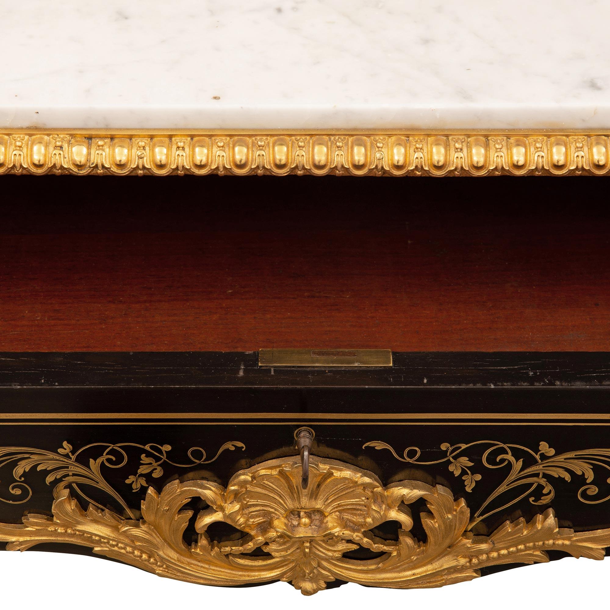 French Mid-19th Century Napoleon III Period Boulle Center Table For Sale 2