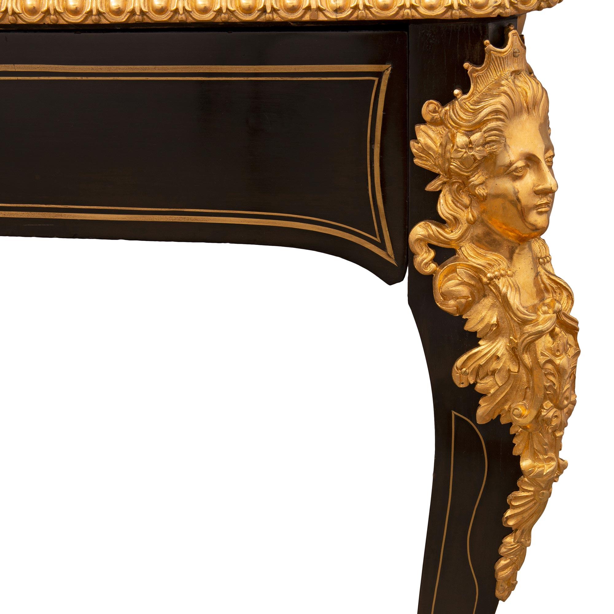 Laiton Centre de table Boulle d'époque Napoléon III, milieu du 19e siècle en vente