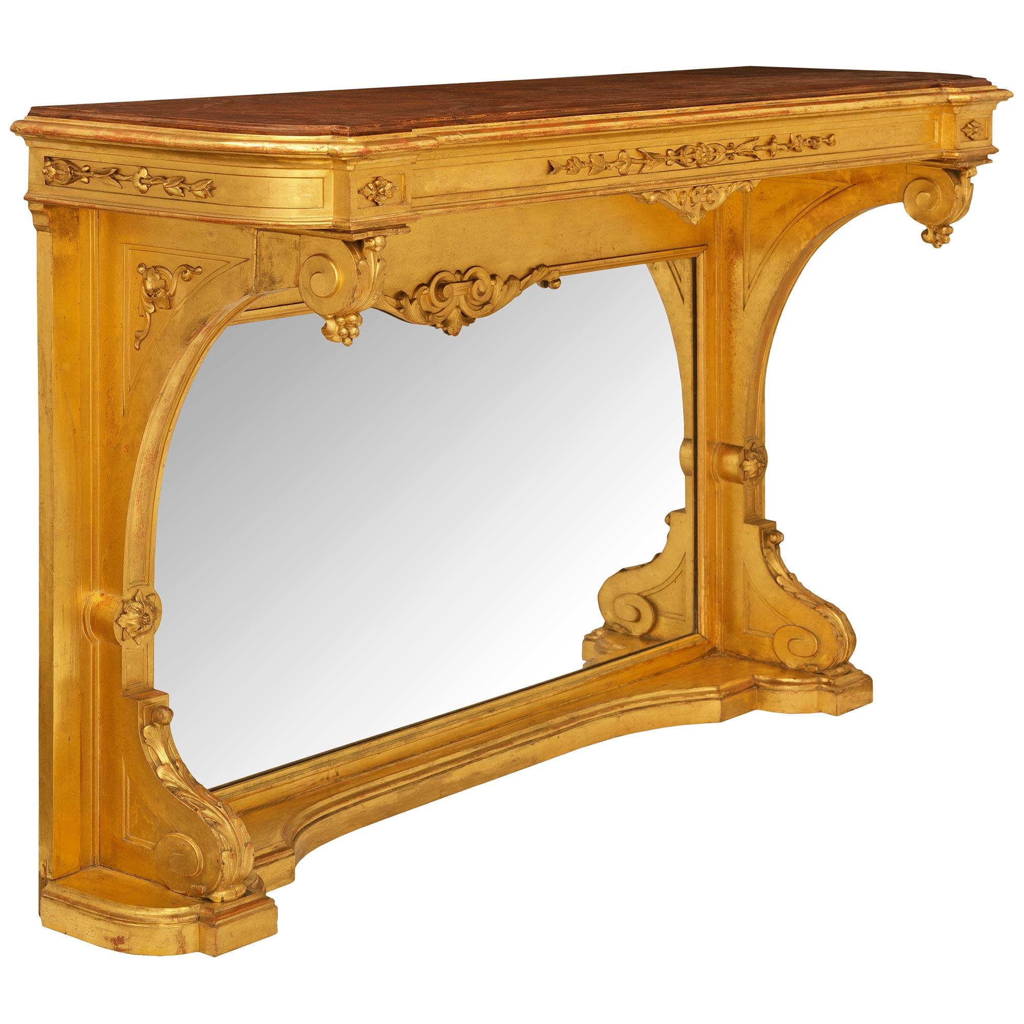 Neoclassico Console neoclassica francese della metà del XIX secolo in legno di San Giglio in vendita