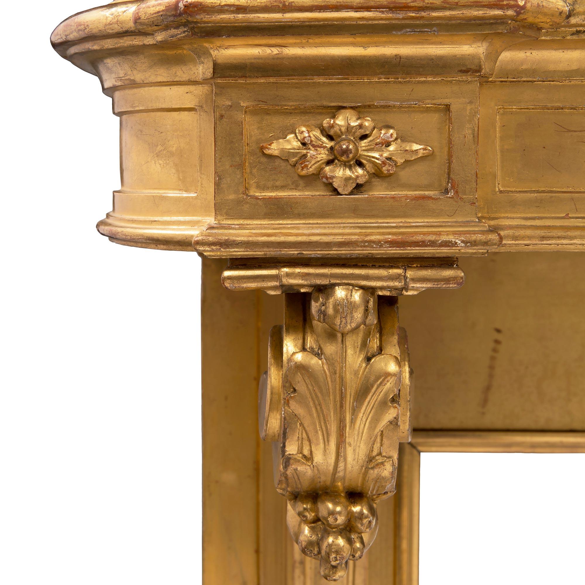 French Mid 19th Century Neo-Classical St. Giltwood Console For Sale 2