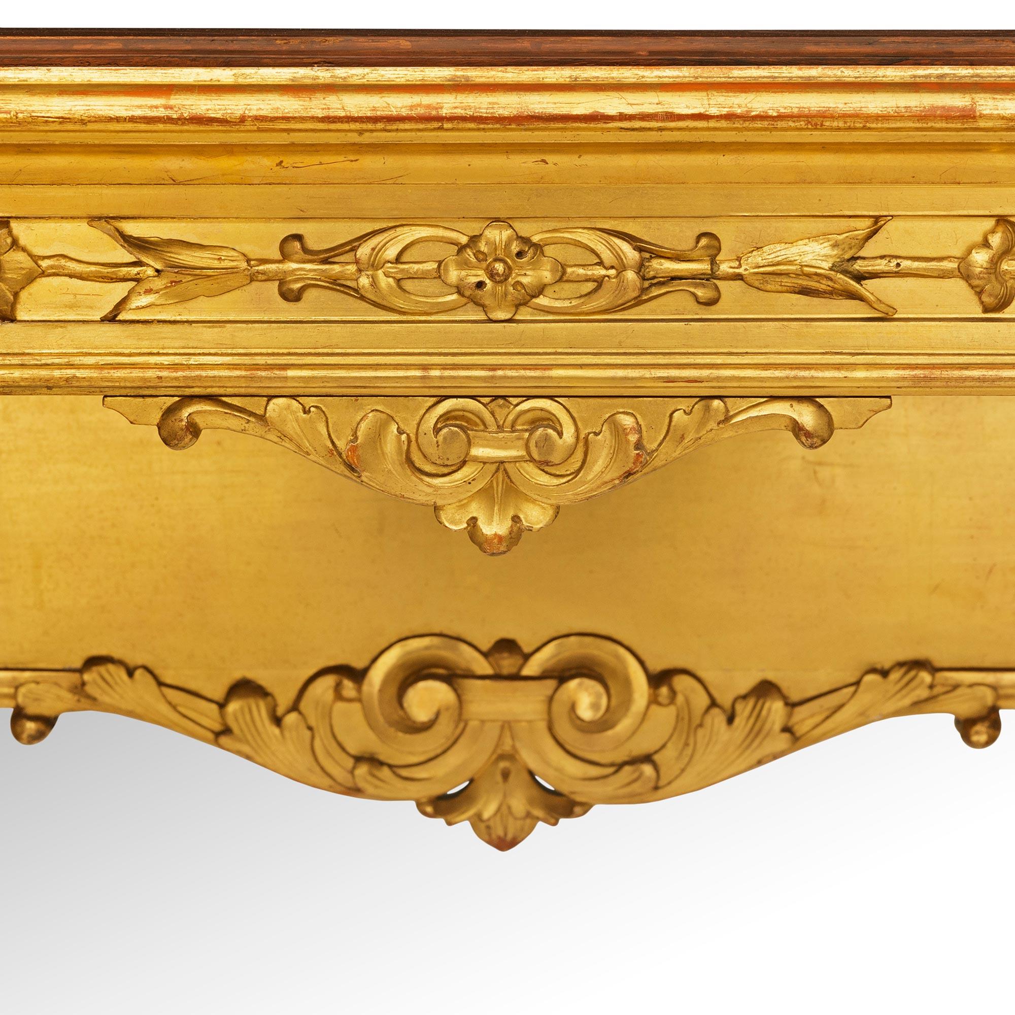 Console neoclassica francese della metà del XIX secolo in legno di San Giglio in vendita 1