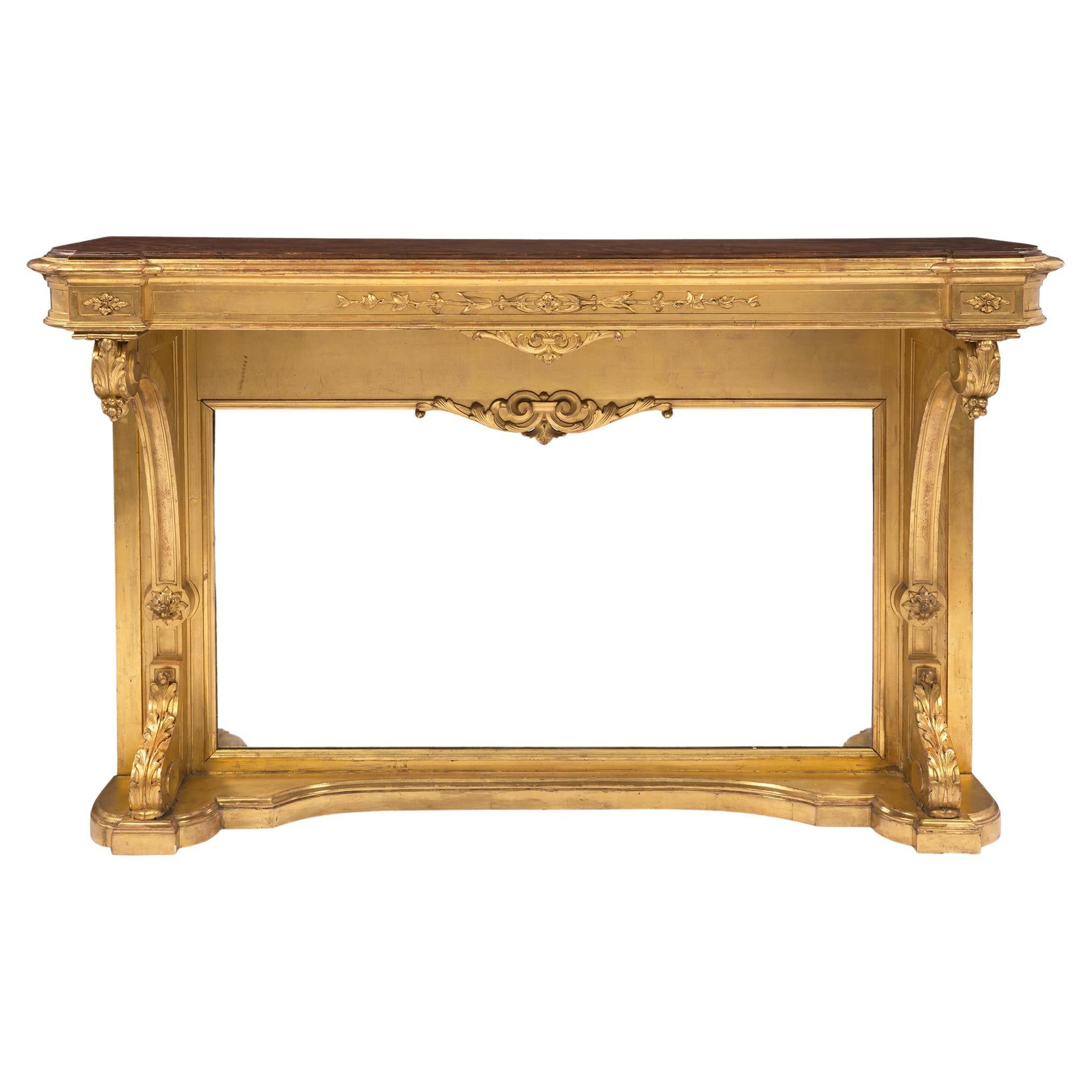 French Mid 19th Century Neo-Classical St. Giltwood Console For Sale