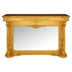 French Mid 19th Century Neo-Classical St. Giltwood Console