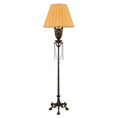 French Mid-19th Century Neoclassical Style Solid Bronze and Ormolu Floor Lamp