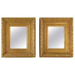 French Mid-19th Century Pair of Giltwood Mirror, circa 1860
