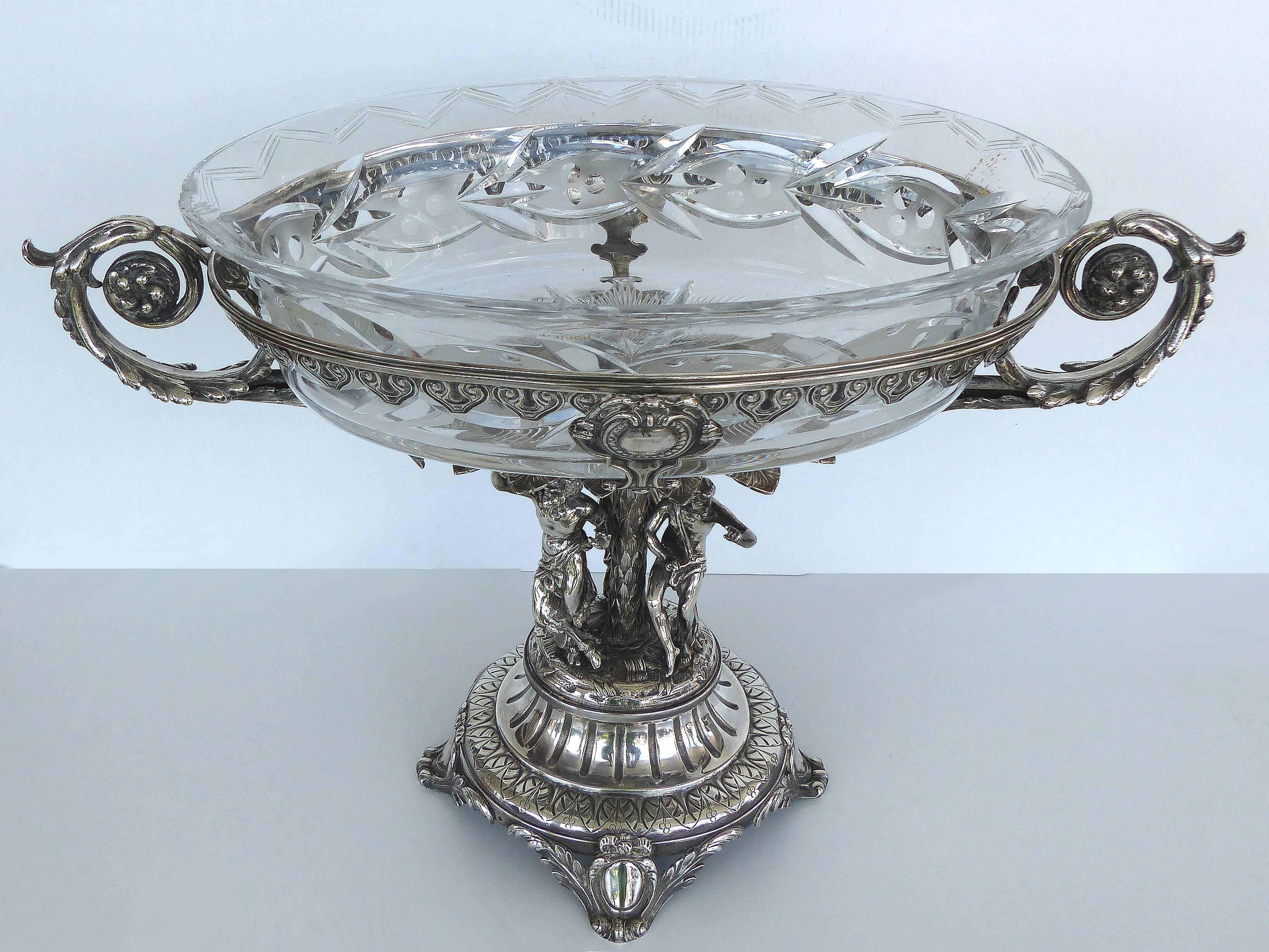 French Mid-19th Century Sterling Silver Centrepiece 3