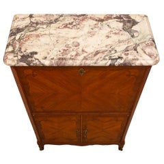 French Mid 19th Century Transitional St. Kingwood, Marble, and Ormolu Secretary