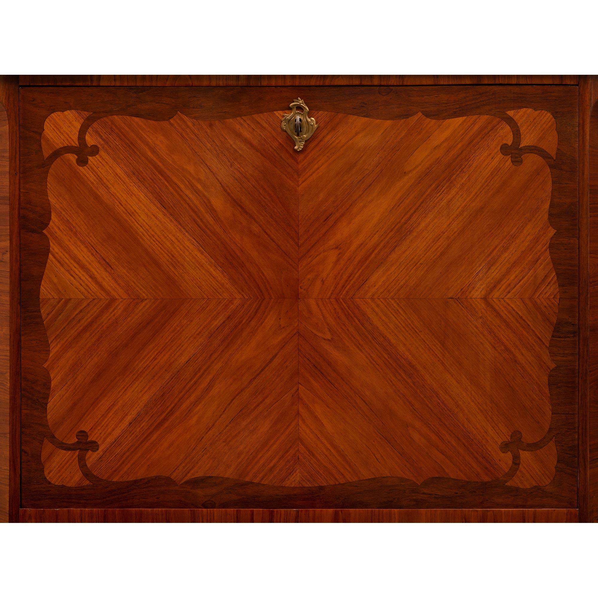 Segreteria francese di transizione della metà del XIX secolo in legno di S. Kingwood, marmo e ormeggio in vendita 3