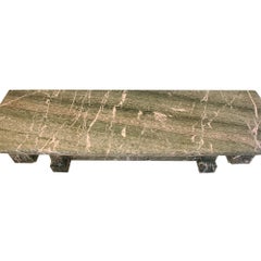 French Mid-19th Century Vert Campan Solid Marble Console