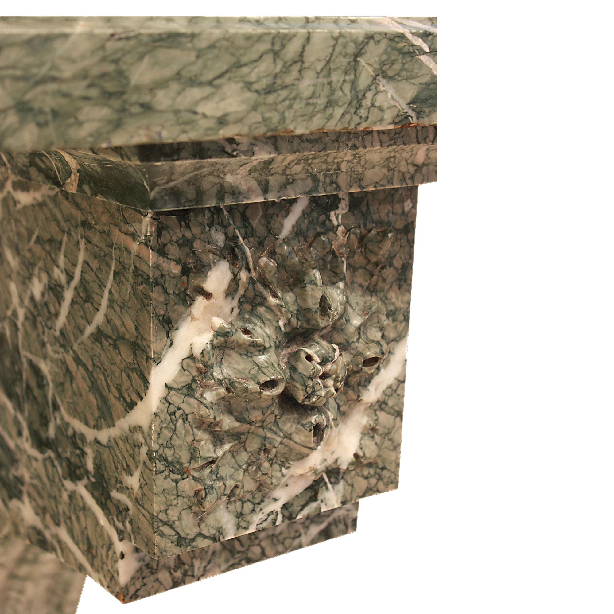Konsole aus massivem Marmor von Vert Campan aus der Mitte des 19. Jahrhunderts im Angebot 2