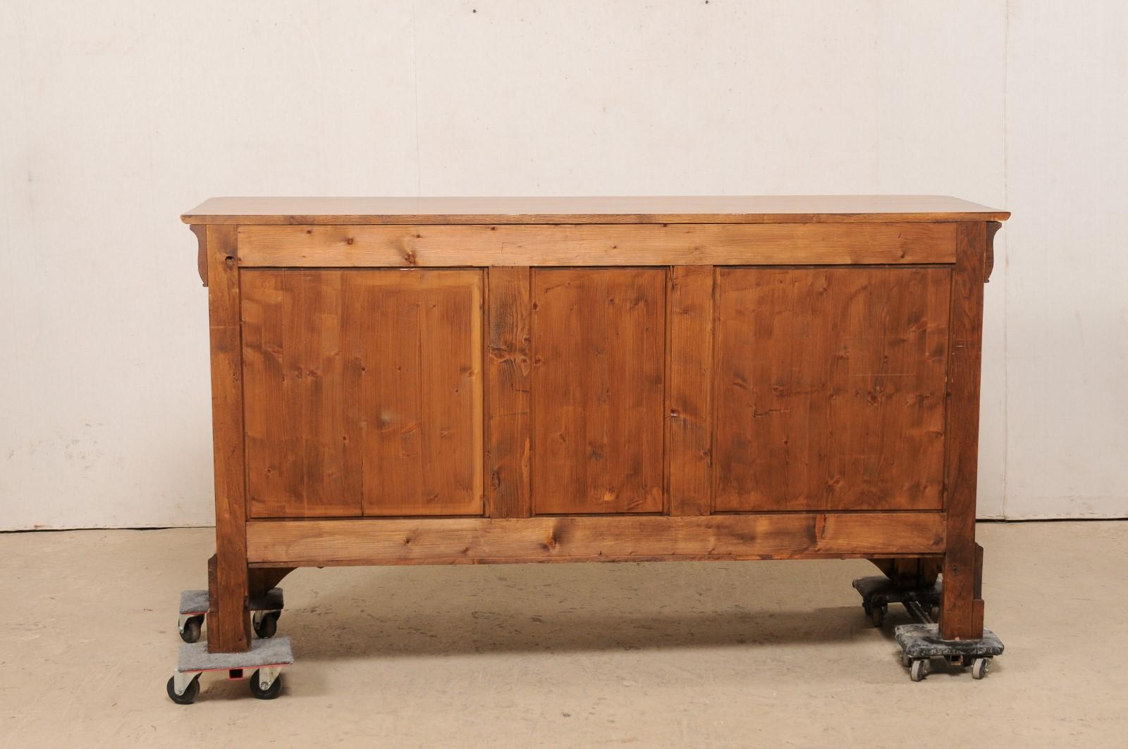 French Mid-20th C. Fruitwood Buffet Console Cabinet 4