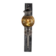 French Mid 20th Century Amber Glass Sconce, Louis XVI Style