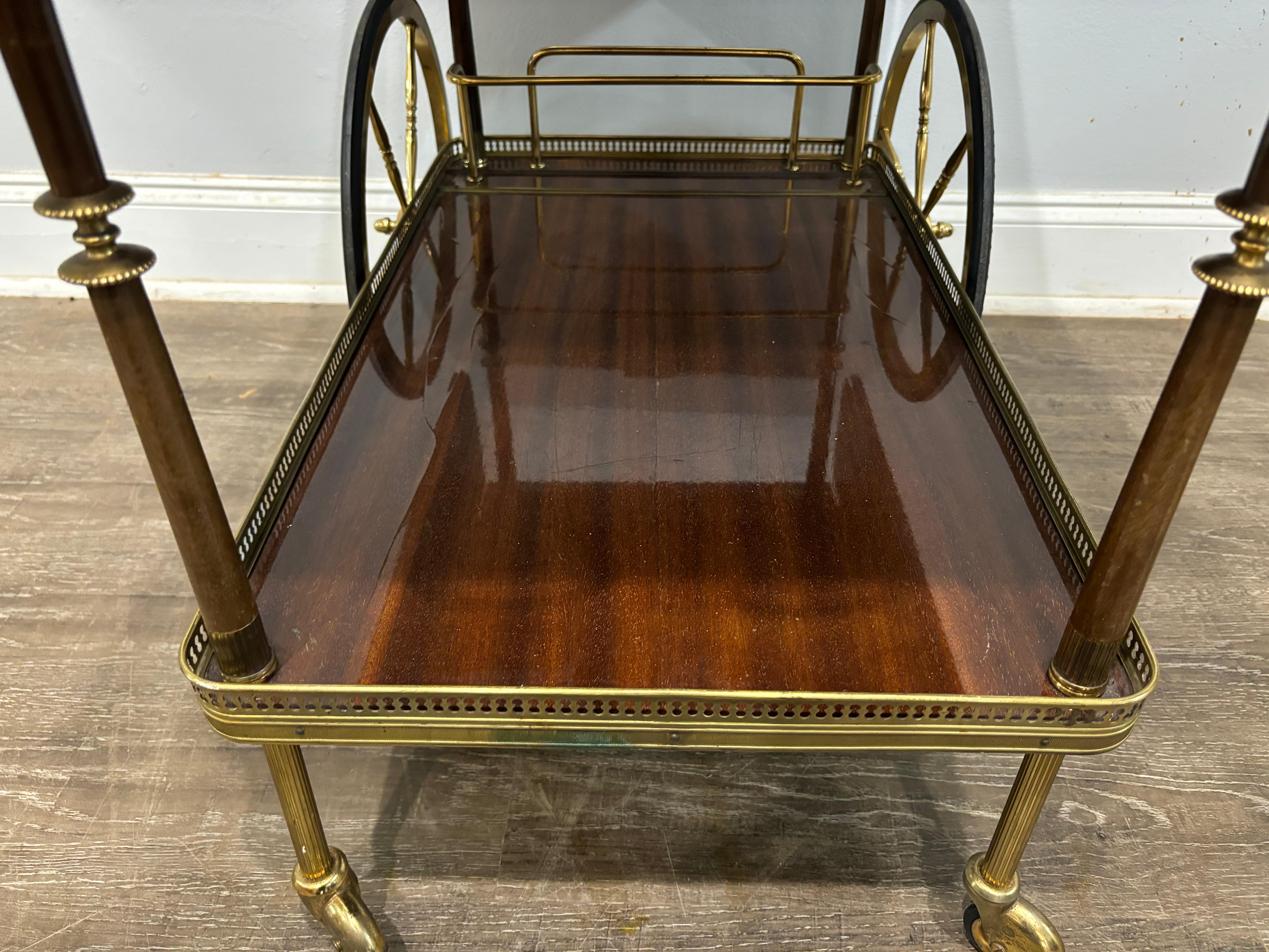 Carrito de bar francés de mediados del siglo XX en venta 8