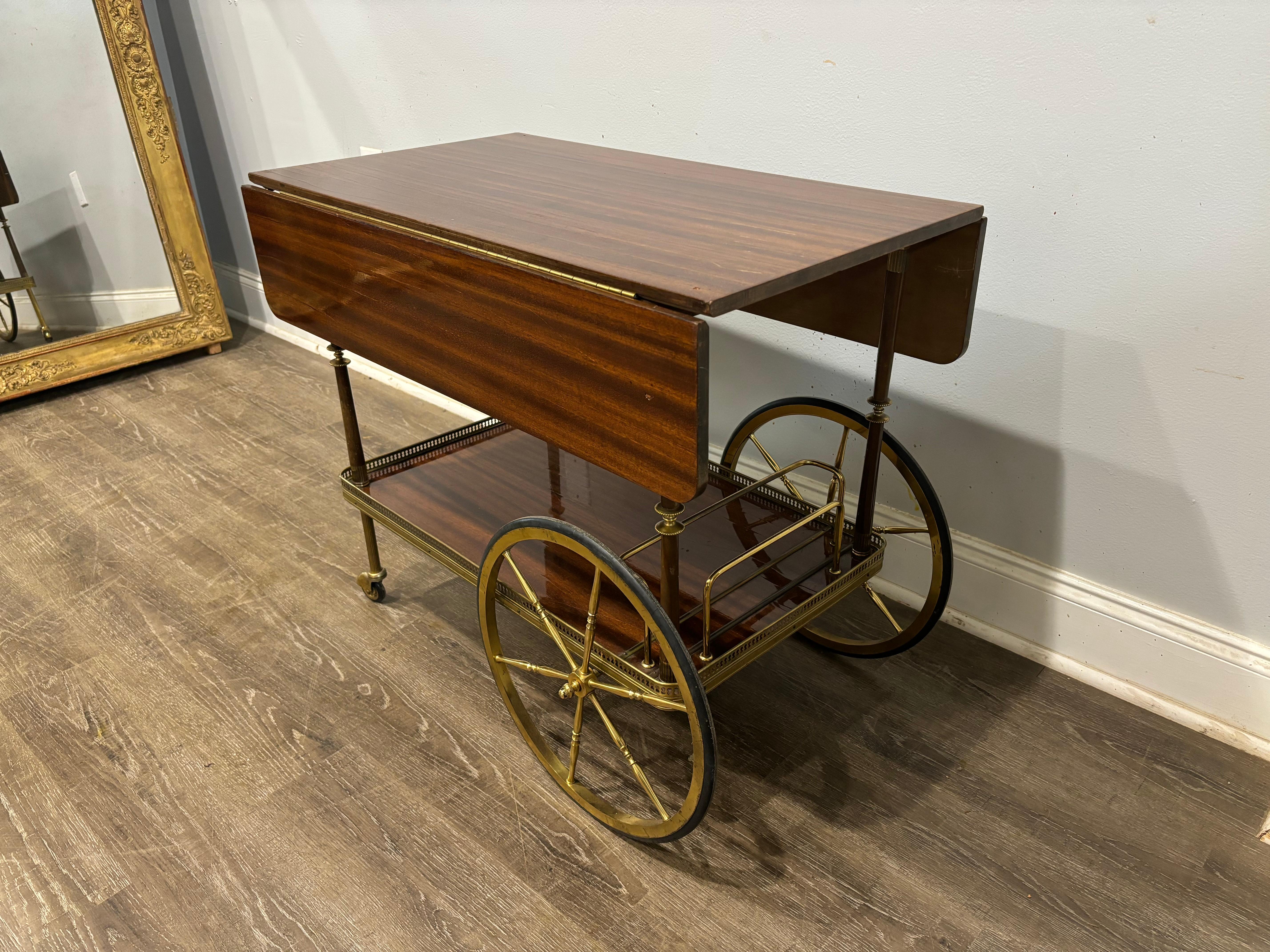 Carrito de bar francés de mediados del siglo XX en Bueno estado para la venta en Stockbridge, GA