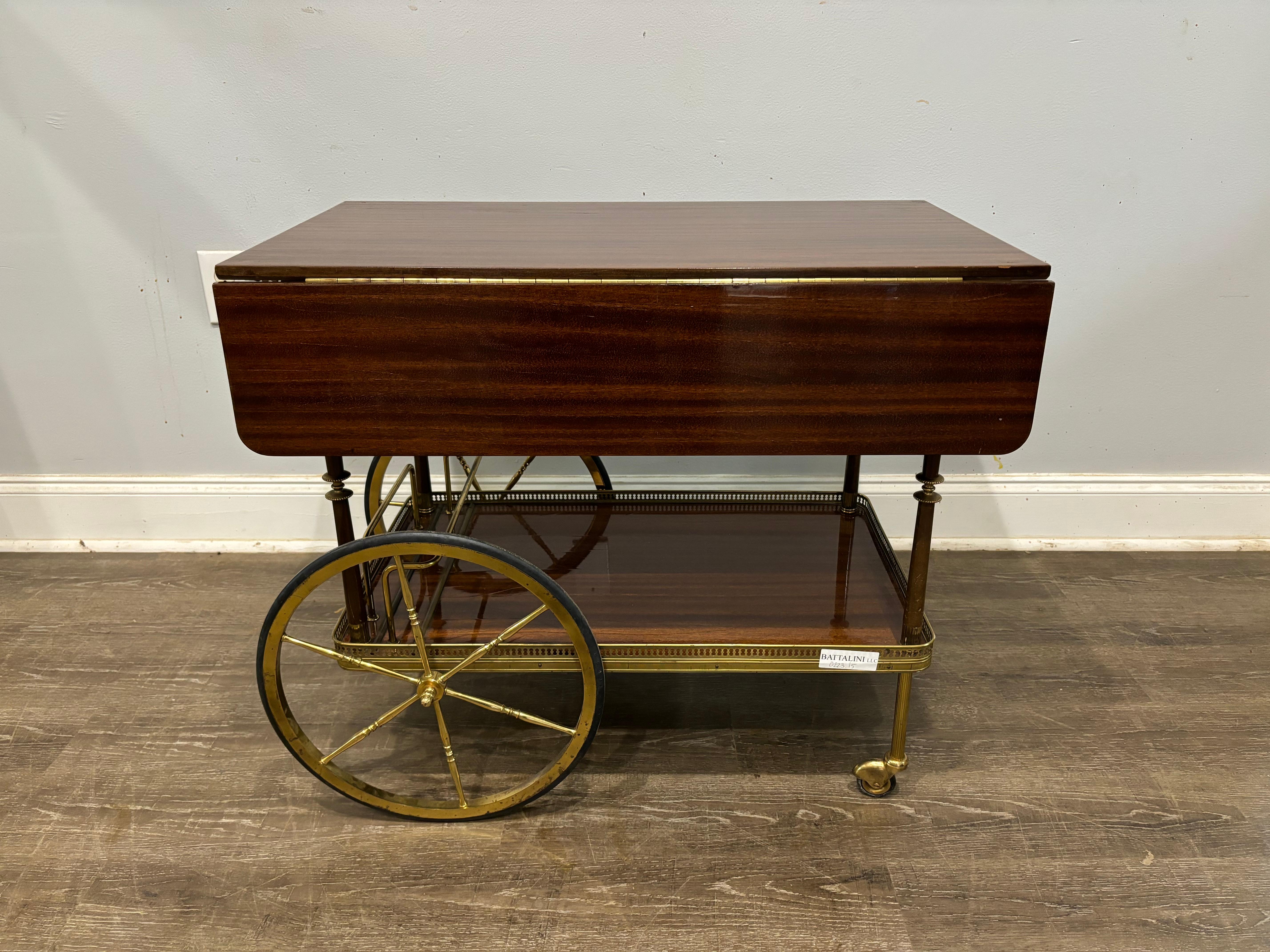 Carrito de bar francés de mediados del siglo XX en venta 3