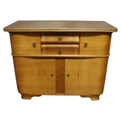 Mid-20th Century French Buffet in Elm with Nice Curves, Circa 1950