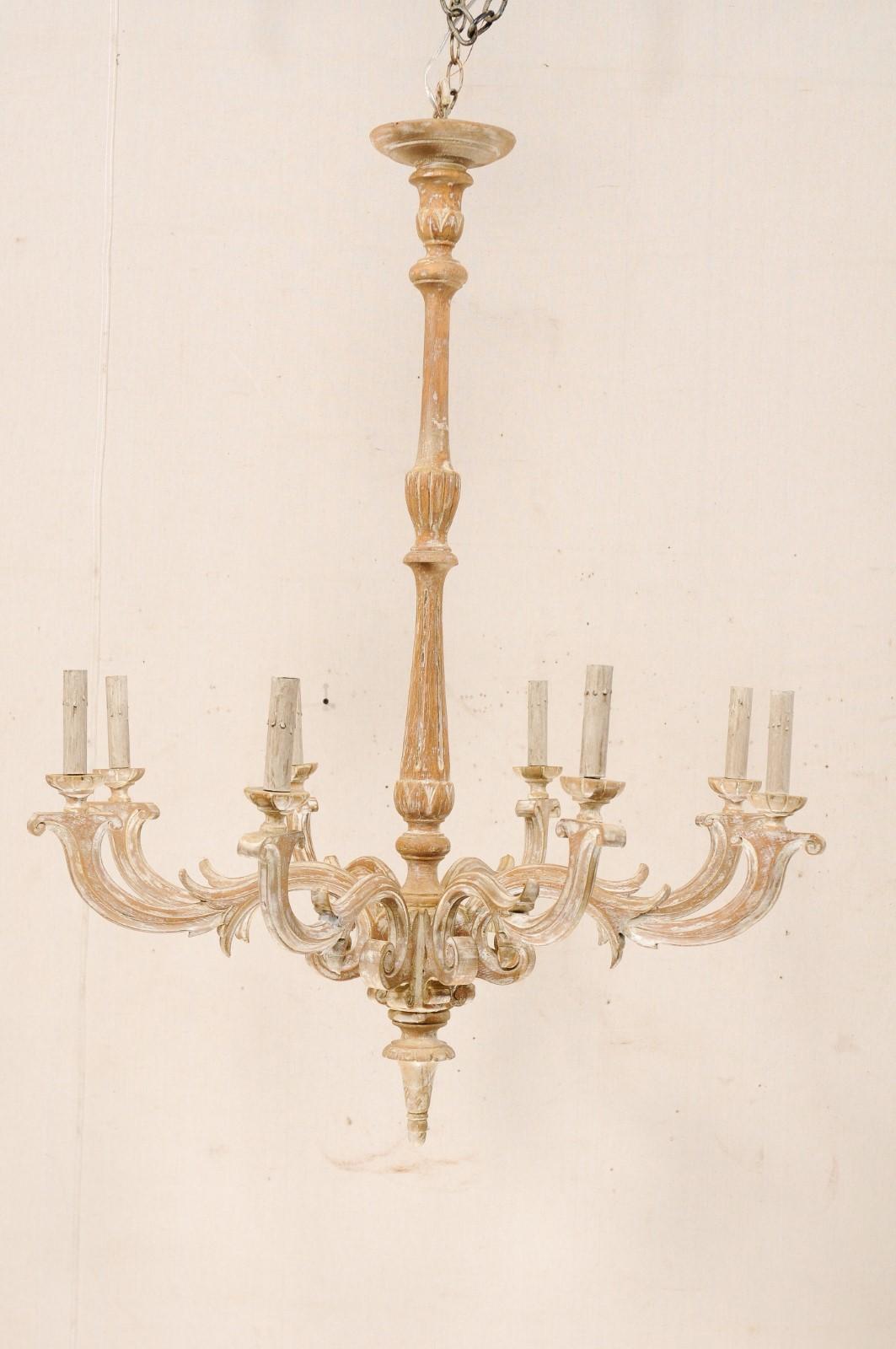 white wood chandelier