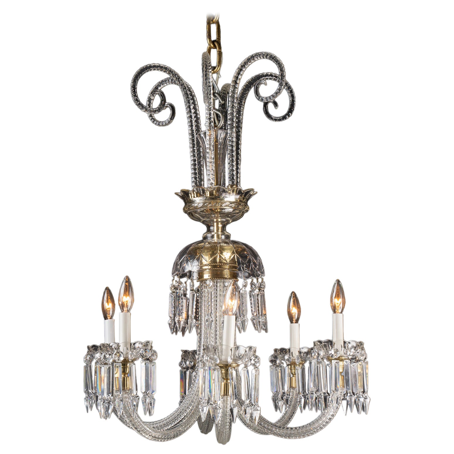 Lampadario in cristallo French mid 20th Century