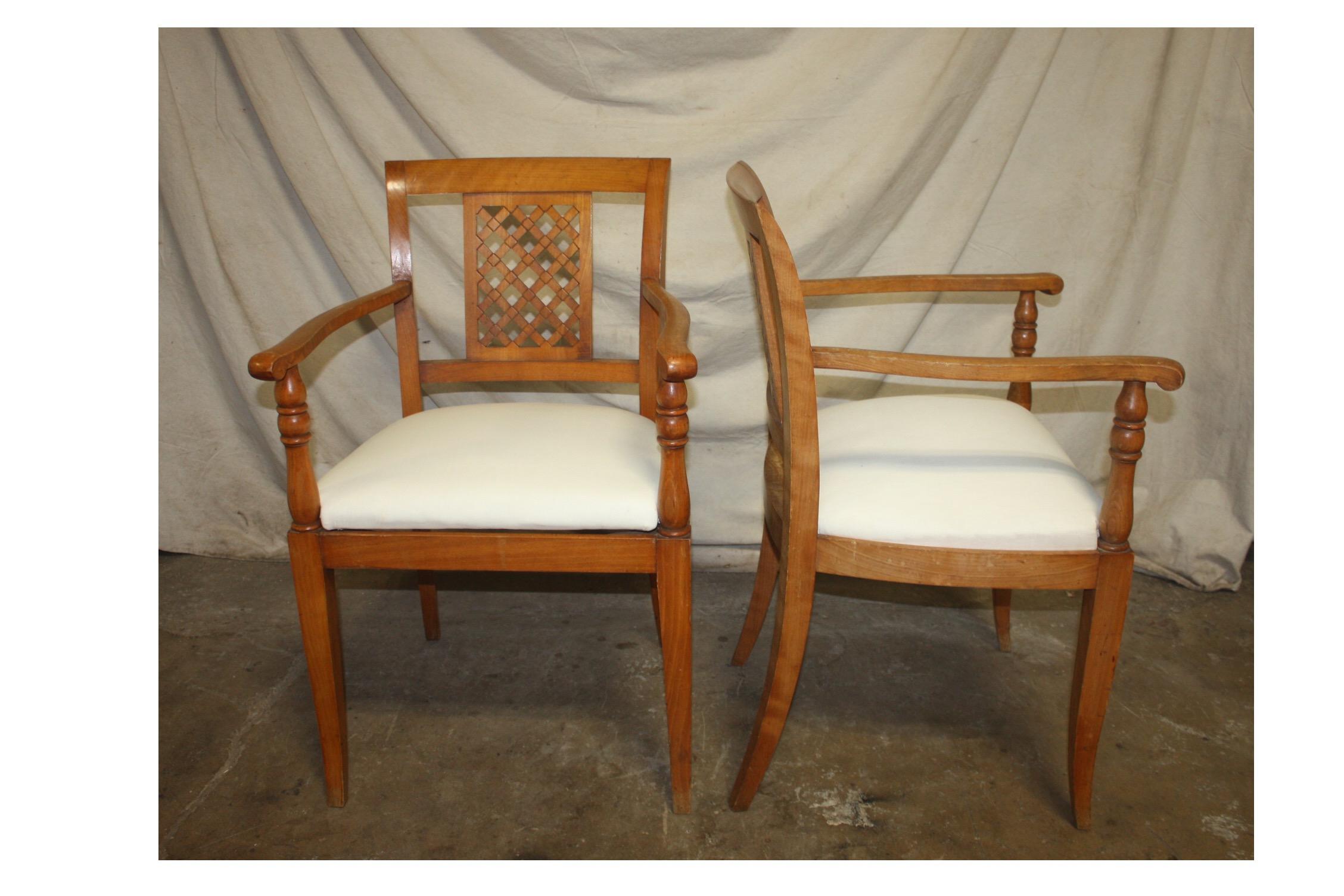 French Mid-20th Century Directoire Style Armchairs In Good Condition For Sale In Stockbridge, GA