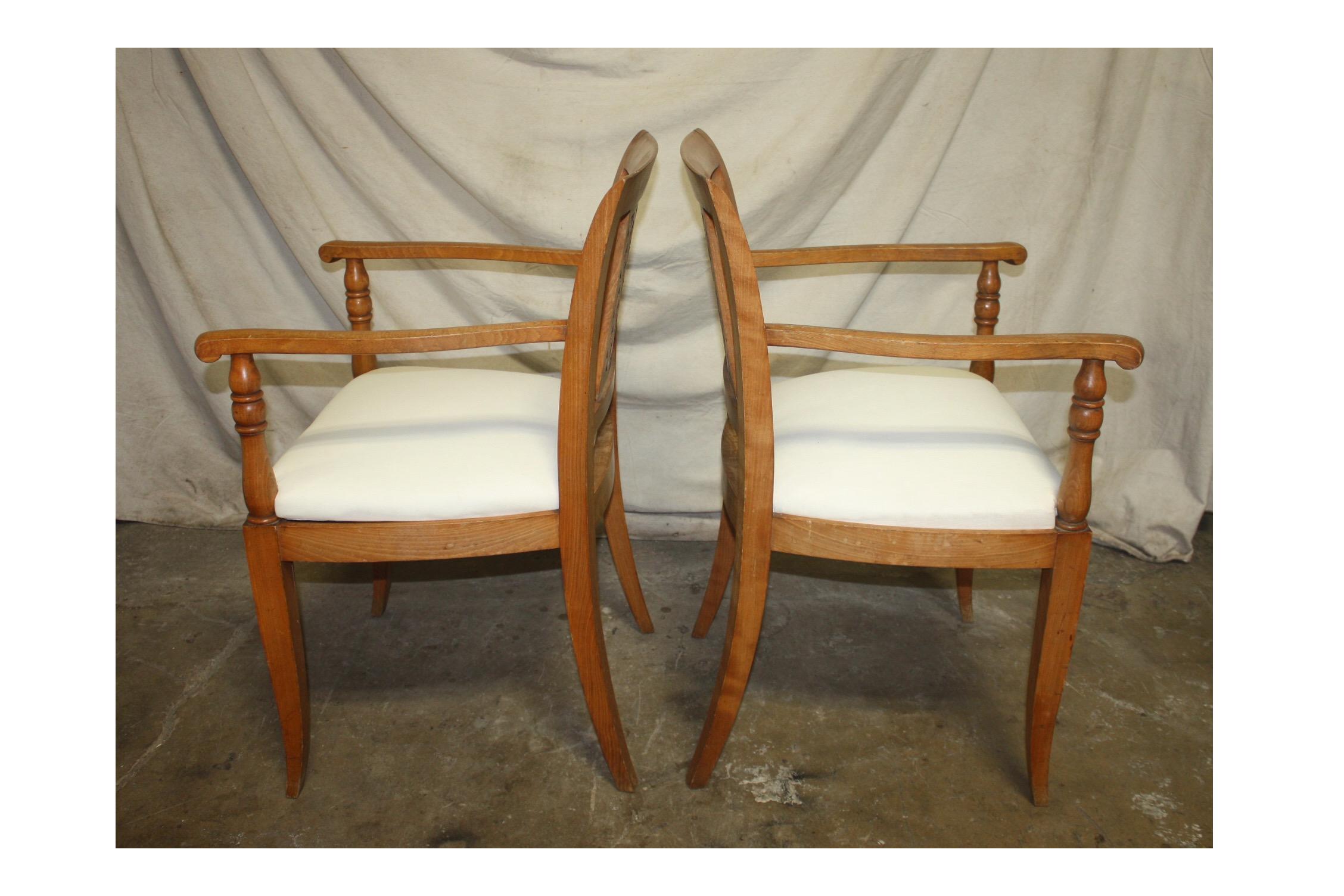 French Mid-20th Century Directoire Style Armchairs For Sale 1