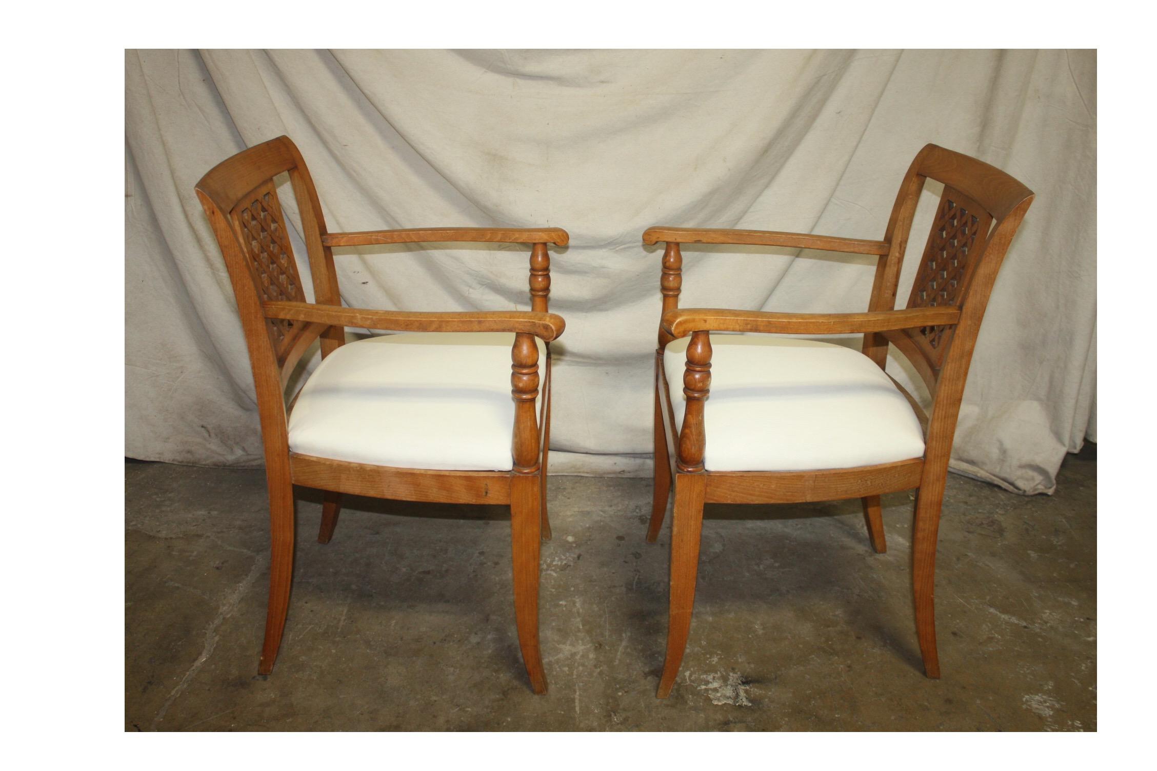 French Mid-20th Century Directoire Style Armchairs For Sale 3