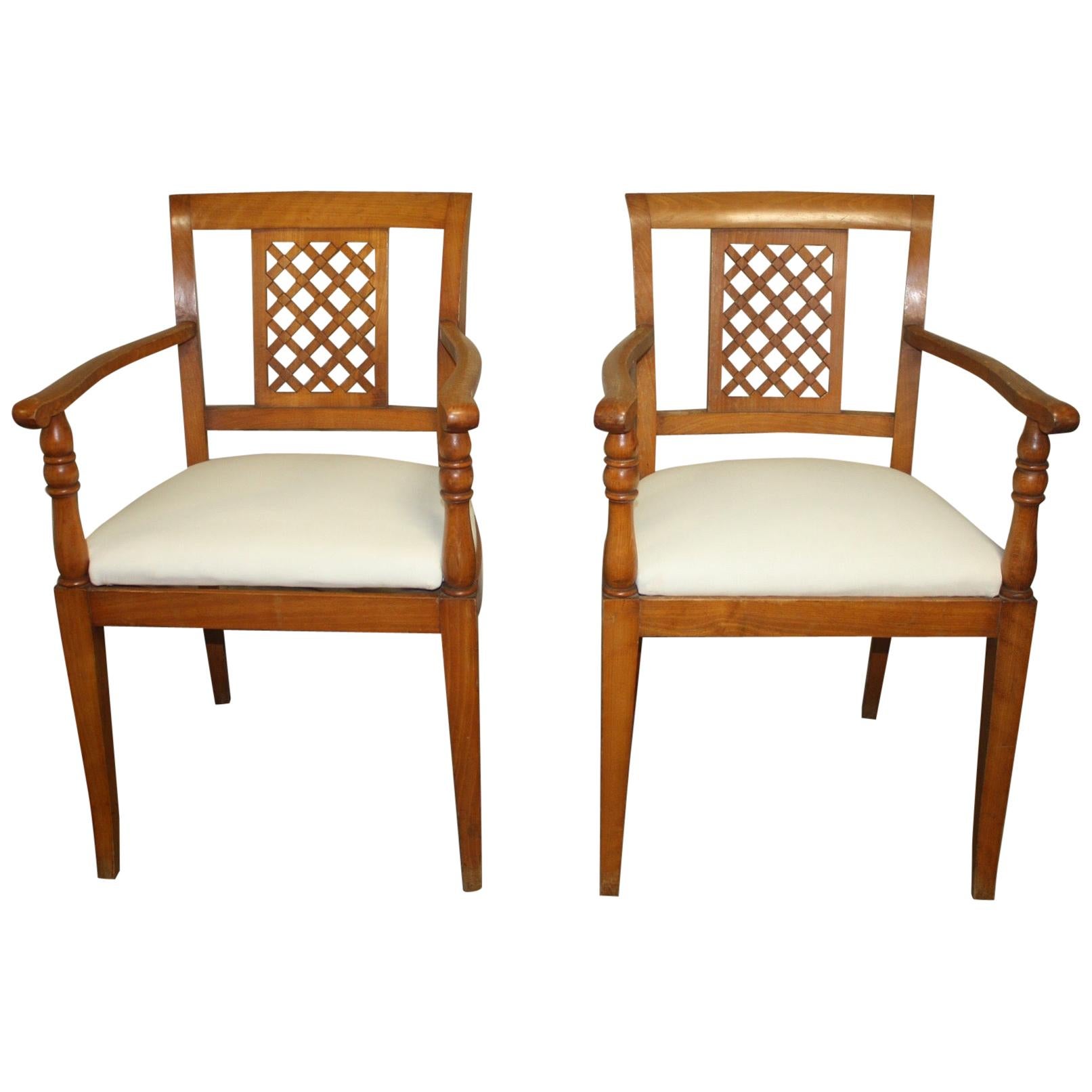 French Mid-20th Century Directoire Style Armchairs