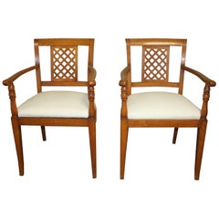 French Mid-20th Century Directoire Style Armchairs