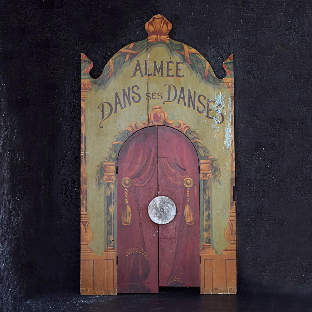 Wood French Mid-20th Century Fairground Target Animated Scratch Built Panel
