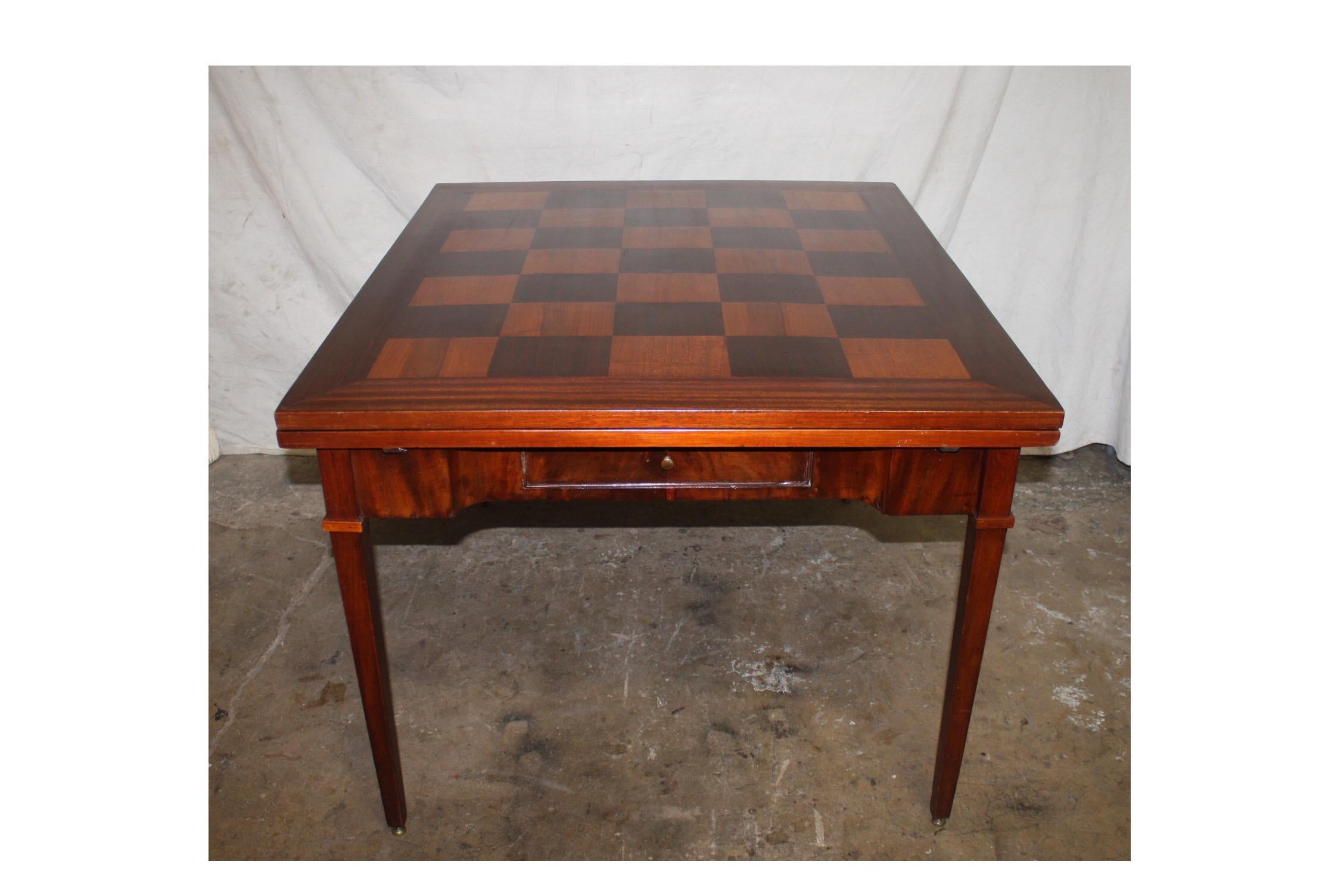 Marquetry French Mid-20th Century Game Table