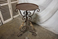 French, Mid-20th Century Iron Gueridon