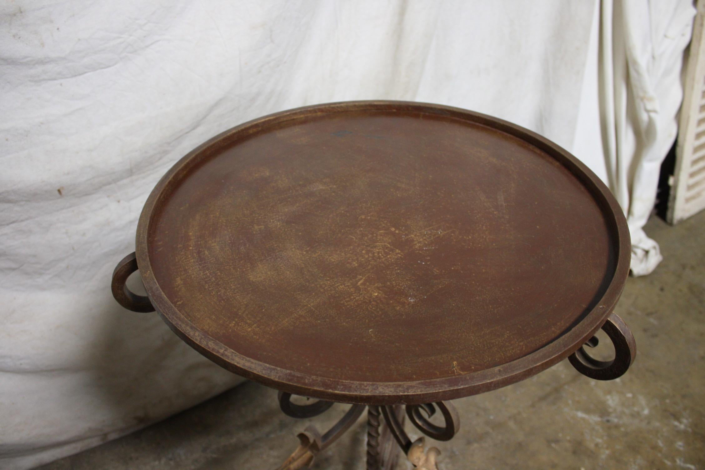 French, Mid-20th Century Iron Gueridon In Good Condition For Sale In Stockbridge, GA