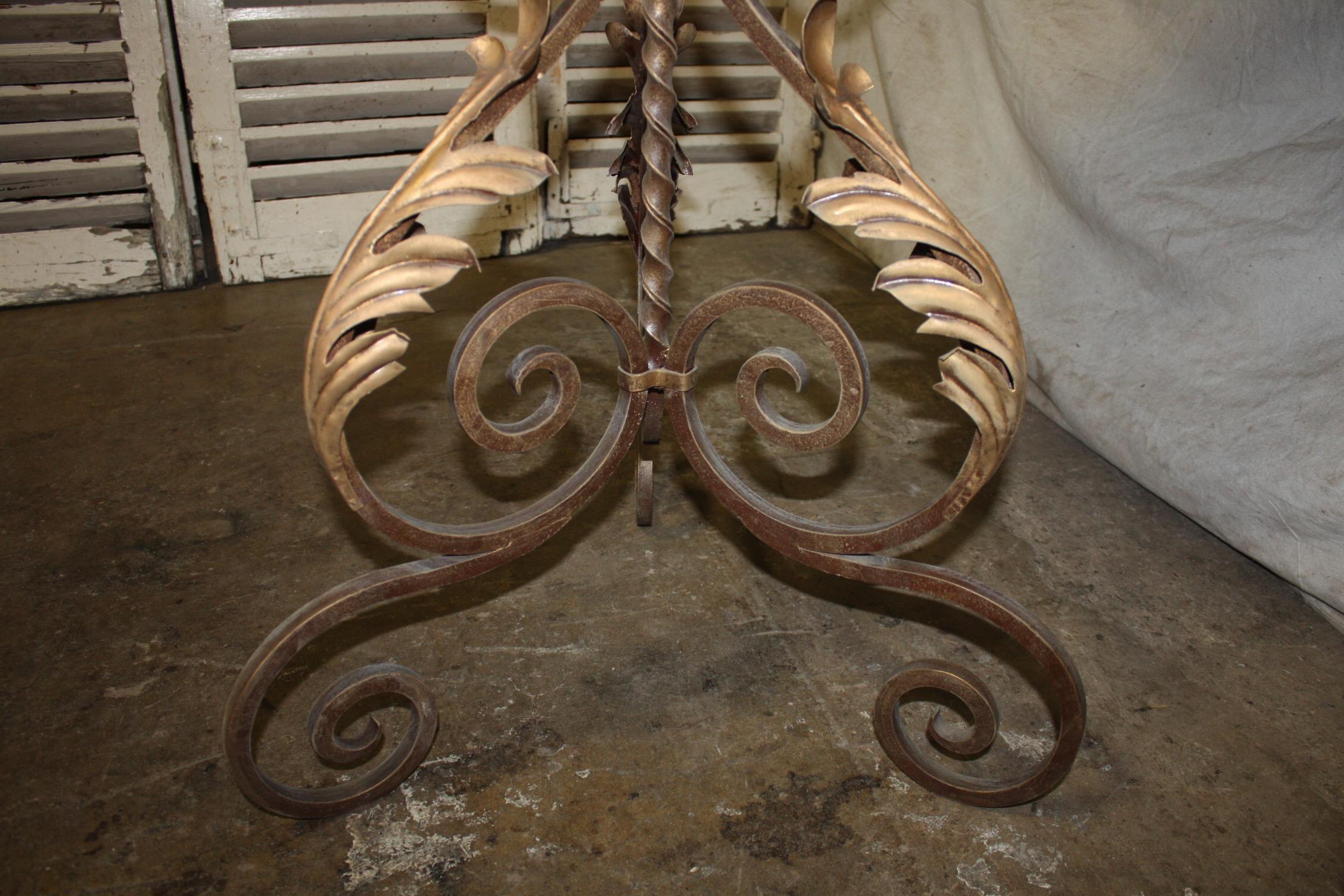 French, Mid-20th Century Iron Gueridon For Sale 5