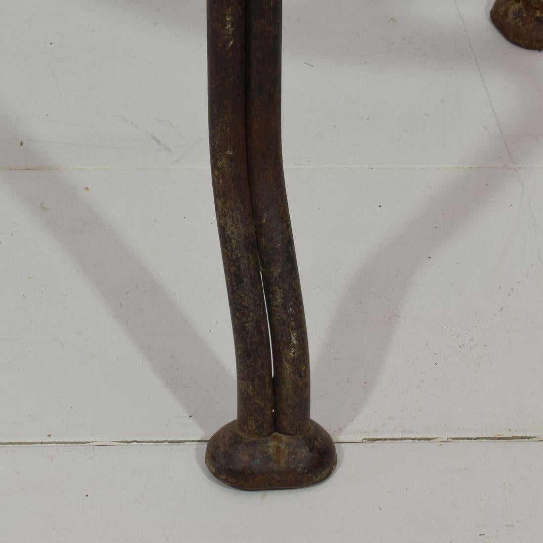 French Mid-20th Century Iron Stool or Tabouret For Sale 7