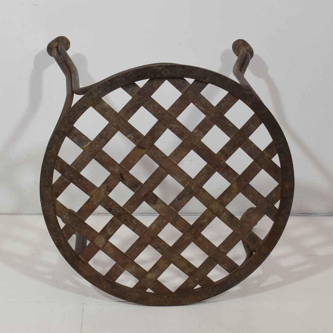 French Mid-20th Century Iron Stool or Tabouret For Sale 8