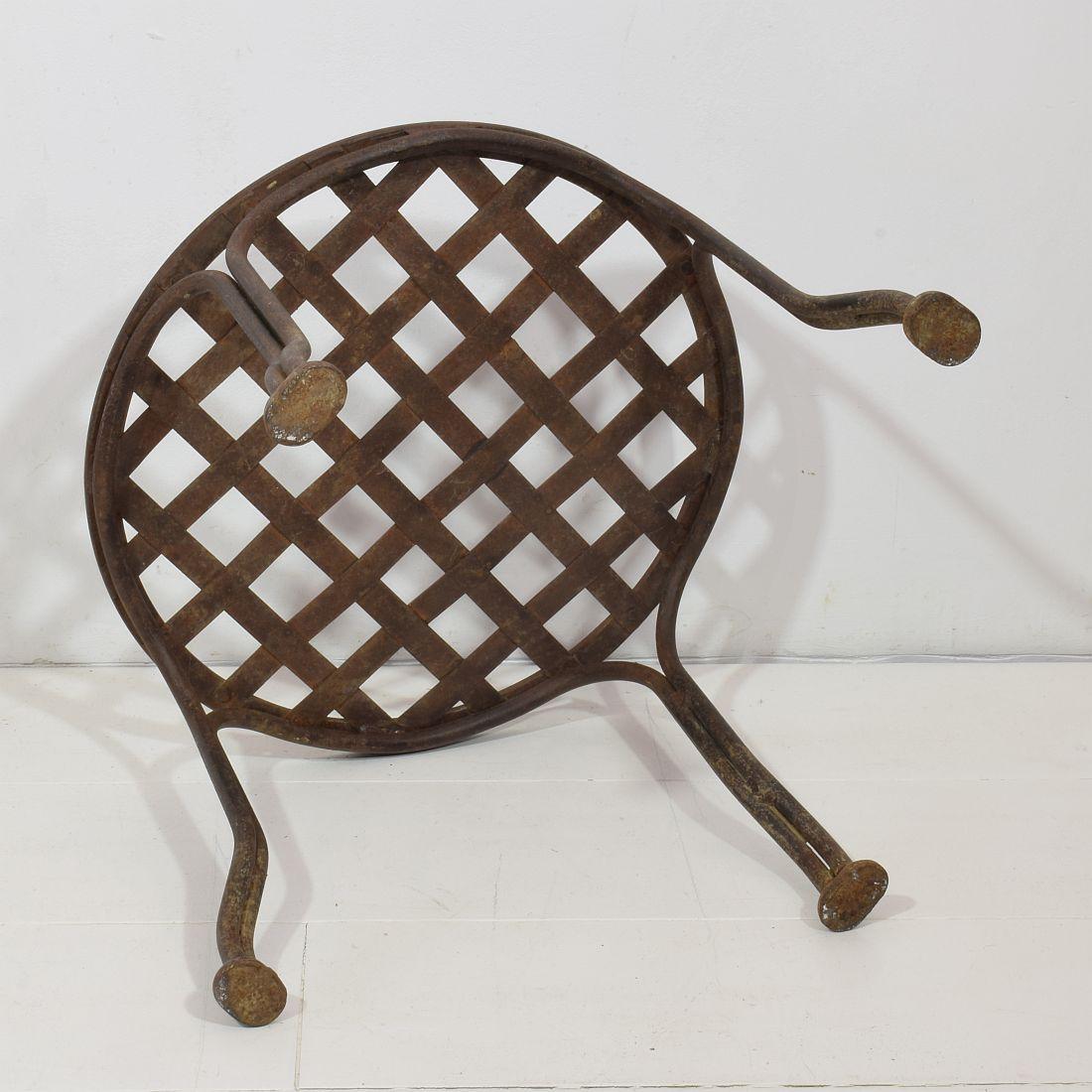 French Mid-20th Century Iron Stool or Tabouret For Sale 9