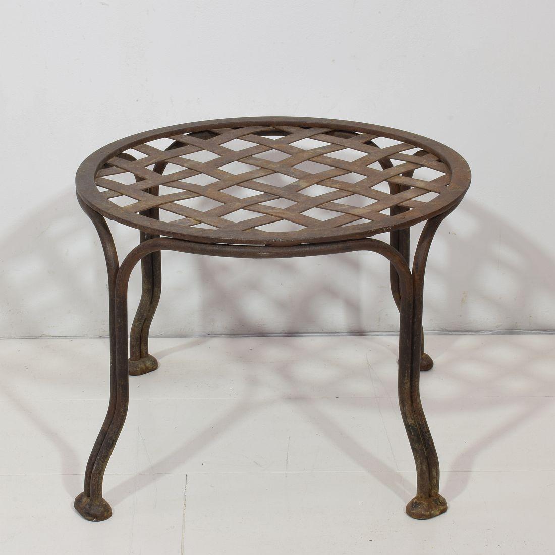 French Mid-20th Century Iron Stool or Tabouret 3