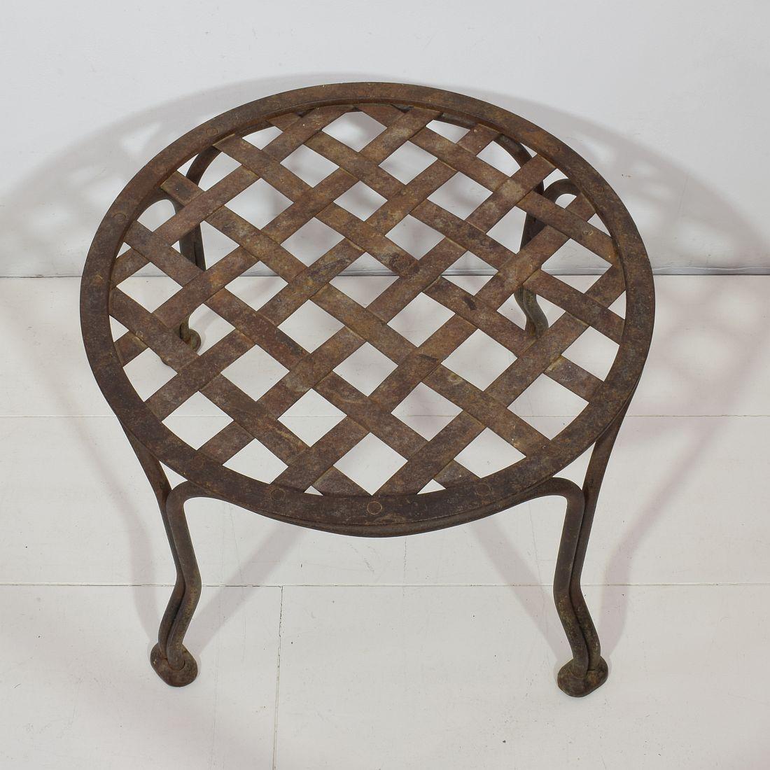 French Mid-20th Century Iron Stool or Tabouret 4