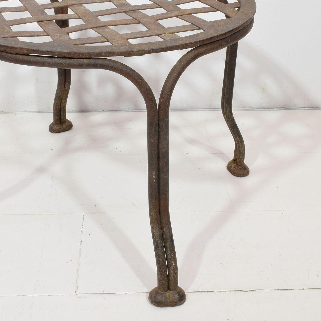 French Mid-20th Century Iron Stool or Tabouret 6