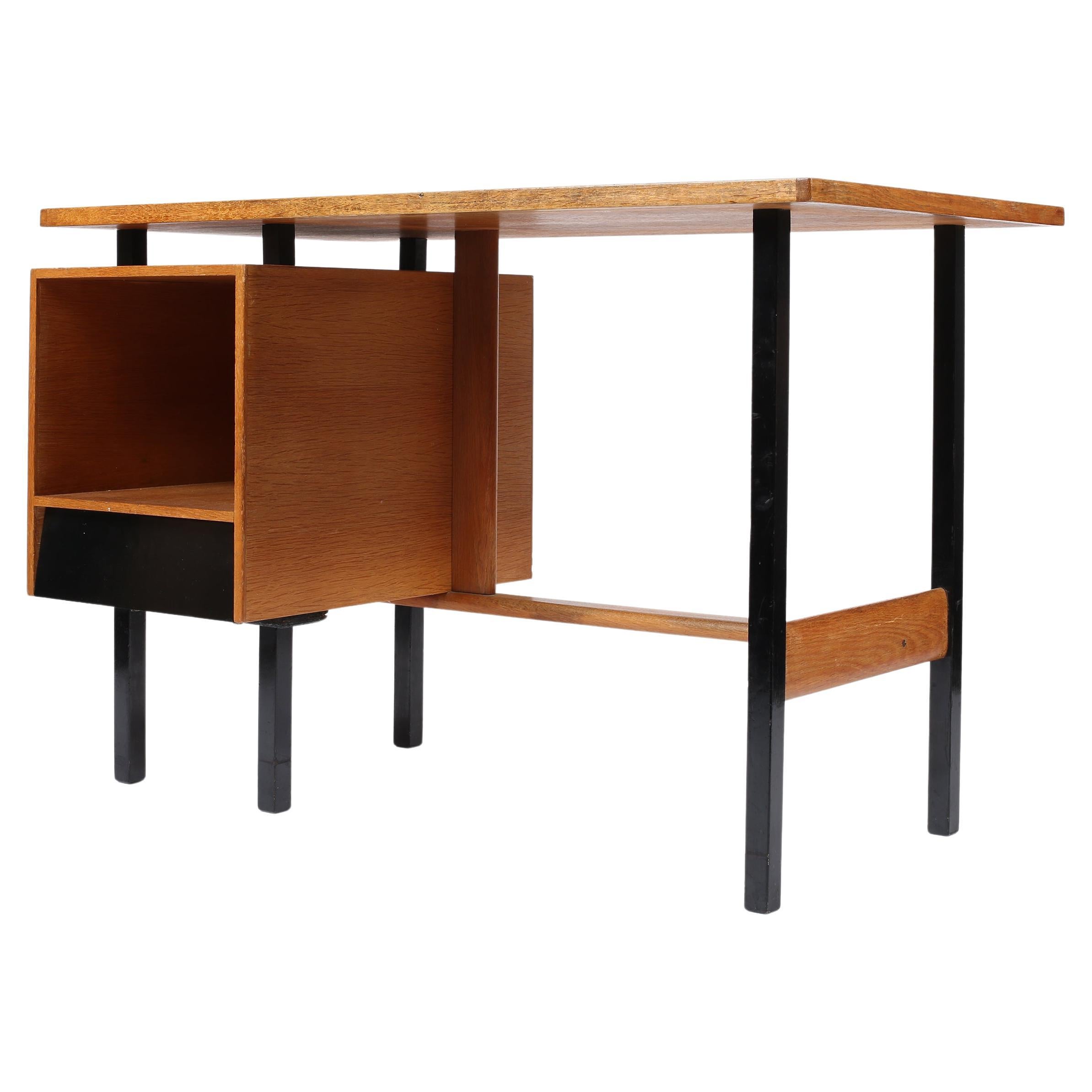 French Mid 20th Century Modernist Oak Desk