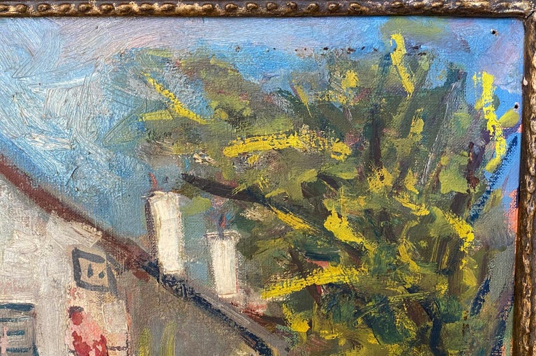 French Mid-20th Century Oil on Canvas For Sale 7