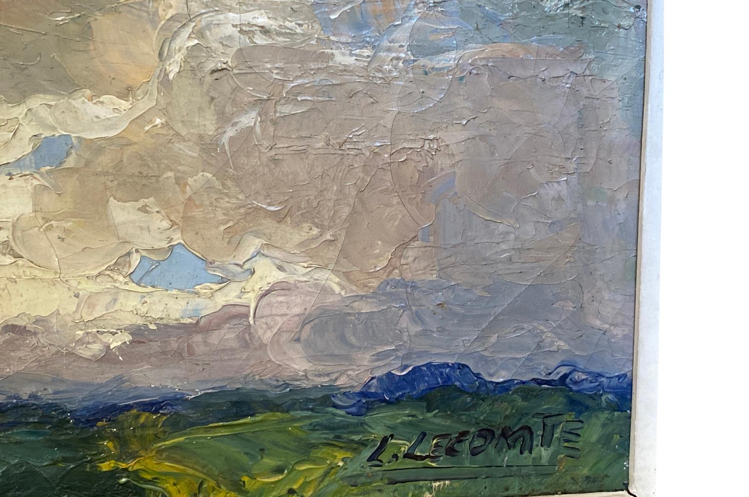 Óleo sobre lienzo francés de mediados del siglo XX 1